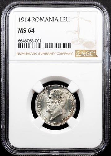 Roemenië. Carol I. 1 Leu 1914 (Zonder minimumprijs)