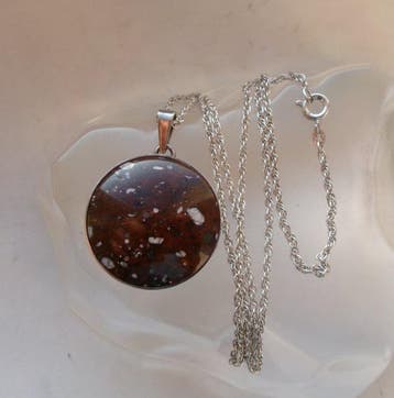 Zonder minimumprijs - Ketting met hanger Zilver, Porphyry -, Sieraden, Tassen en Uiterlijk