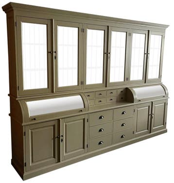 Buffetkast grijsbeige - wit Bastiaan 300cm, Ophalen of Verzenden, Nieuw
