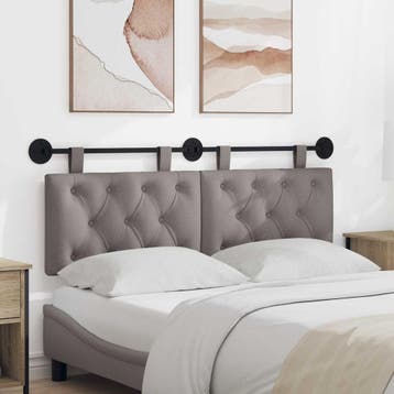 vidaXL Hangend hoofdbord Taupe Stof, Verzenden, Nieuw, Stof