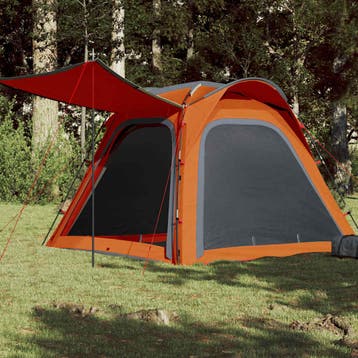 vidaXL Tent 4-persoons waterdicht snelontgrendeling grijs en, Verzenden, Nieuw, Tot en met 2