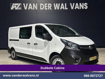 Opel Vivaro | 1.6 CDTI 126pk L2H1 Dubbele Cabine Euro6 Airco, Auto's, Gebruikt, Euro 6, Wit, Dealer onderhouden