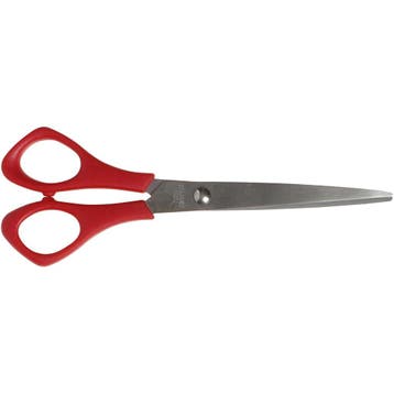 Schoolscharen, L: 16 cm, puntig, linkshandig, rood, 1 stuk, Hobby en Vrije tijd, Nieuw