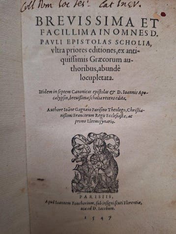 Jean de Gagny - Breuissima et facillima in omnes D. Pauli, Antiek en Kunst, Antiek | Boeken en Bijbels