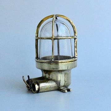 Wandlamp - Messing, Glas, Koper, Antiek en Kunst