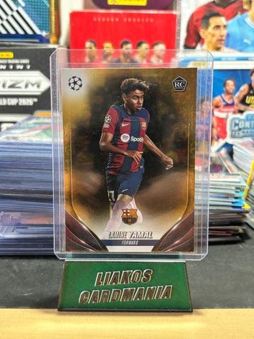 2023/24 Topps UEFA CC Lamine Yamal #64 Gold Starball Foil, Nieuw