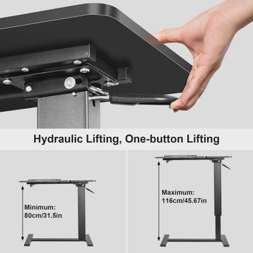 Verstelbaar Zit-Sta Bureau met Pneumatische Lift - Laptoptaf, Verzenden, Nieuw