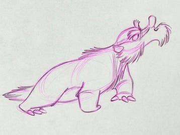 Walt Disney Mr. Digger Pan Animatietekening (49x32 cm, grote, Nieuw