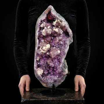 Uniek - Amethist - Geode - 64x27x20 cm- 28.2 kg, Verzamelen, Mineralen en Fossielen