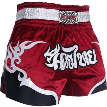 Fluory Muay Thai Short Kickboks Broek Tribal Wijnrood, Ophalen of Verzenden, Nieuw