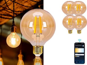 E27 LED lamp - Dimbaar - Filament lamp - 6W - 4 stuks - Aigo, Verzenden, Zo goed als nieuw