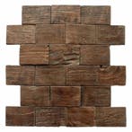 Mozaïek Hout Rectangullar Old Teak (P 04) 30X30 Cm (Prijs, Ophalen of Verzenden, Nieuw