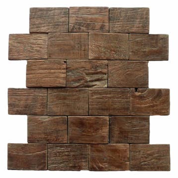 Mozaïek Hout Rectangullar Old Teak (P 04) 30X30 Cm (Prijs, Ophalen of Verzenden, Nieuw