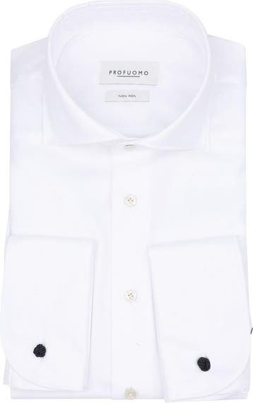 Profuomo Shirt Cutaway Dubbel Manchet Wit maat 37 Heren, Verzenden, Nieuw, Wit, Profuomo