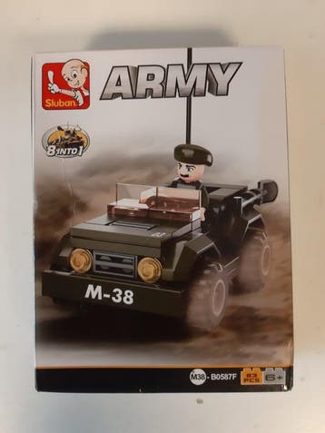 Sluban Jeep M38-B0M38-B0587F (Speelgoed, Overig), Kinderen en Baby's, Speelgoed | Bouwstenen, Ophalen of Verzenden, Nieuw