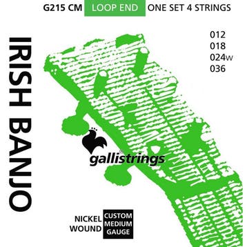 Galli G-215-CM snaren set Irish tuning tenor banjo nickel, Ophalen of Verzenden, Nieuw