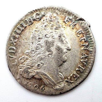 Frankrijk. Louis XIV (1643-1715). 10 Sols 1706-D, Lyon