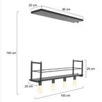 Mexlite hanglamp Buckley 2983ZW 2dekansje, Ophalen, Overige materialen, Nieuw, 75 cm of meer