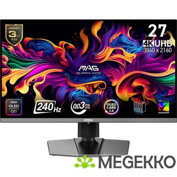MSI MAG 272UP QD-OLED X24 27  Ultra HD 240Hz Oled Gaming, Verzenden, Nieuw, MSI