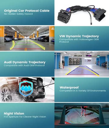 Achteruitrijcamera Skoda VW Audi - Dynamisch - Tweedekans, Ophalen of Verzenden, Zo goed als nieuw