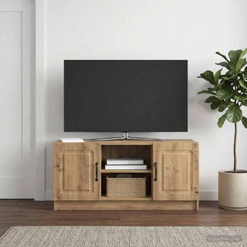 vidaXL TV-kast 102 x 34,5 x 47 cm Artisanaal eiken Bewerkt, Minder dan 50 cm, Verzenden, Nieuw, Minder dan 100 cm