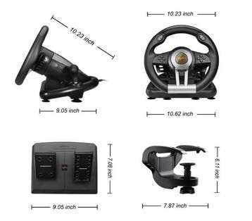 Gaming Racing Stuur met Pedalen 180° Multiplatform, Verzenden, Nieuw