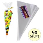 Fako Bijoux - 50x Cellofaan Puntzakken 30x16cm - Puntzak, Verzenden, Nieuw