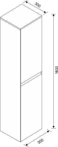 Wiesbaden Tigris Losse kast 1600x300x300 wit, Ophalen of Verzenden, Nieuw