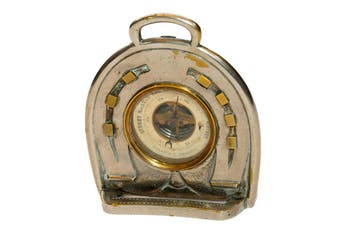 Antieke bureau-anerode barometer in de vorm van..., Antiek en Kunst