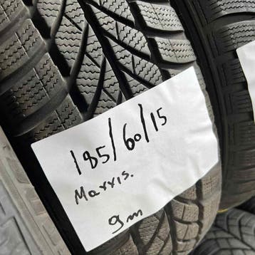2 x Maxxis 185-60-15 Winterbanden 9mm, Auto-onderdelen, Banden en Velgen, Gebruikt, 15 inch, Band(en), Personenwagen