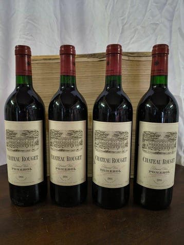1994 Chateau Rouget - Pomerol - 4 Flessen (0.75 liter), Nieuw