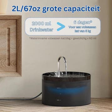 Drinkfontein Kat Kattenfontein - Ultra Stil - 2 Liter -, Dieren en Toebehoren, Ophalen of Verzenden, Gebruikt