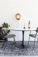 Eettafel - Teun - 110 cm - Wit - House of Rebels, Huis en Inrichting, Verzenden, Nieuw