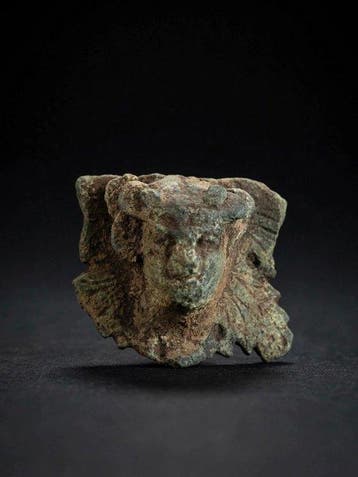 Oud-Romeins, Keizerrijk Gepatineerd brons Figuur - 3.2 cm
