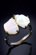 Opaal - Zilver - Ring - Organisch Ontwerp