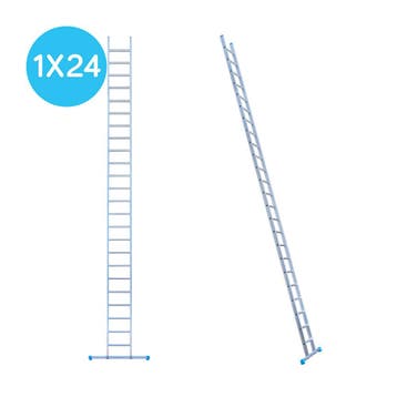 Eurostairs Ladder enkel recht 1x24 sporten, Verzenden, Nieuw, Ladder