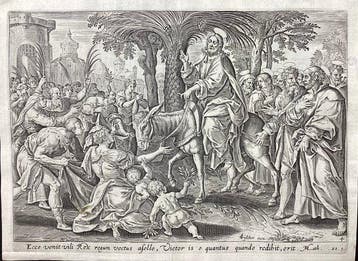 Jan Collaert I (1525/30-1580) - Lentrata di Cristo in