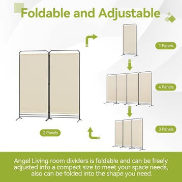 2dekans | Angel Living Kamerscherm 2 Panelen - 162 x 180 cm, Ophalen of Verzenden, Zo goed als nieuw