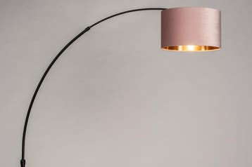 Rietveld Vloerlampen - Zwart, Goud, Roze - Stof, Metaal, Verzenden, Nieuw