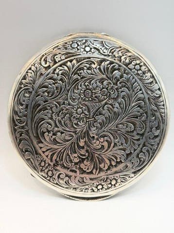Handspiegel - .800 zilver - Sbalzato en Cesellato, XIX