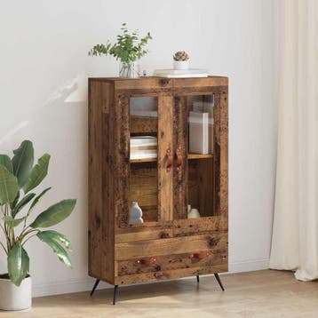 vidaXL Highboard Oud Hout 69,5 x 31 x 115 cm Geengineerd, Minder dan 50 cm, Verzenden, 100 tot 150 cm, Nieuw