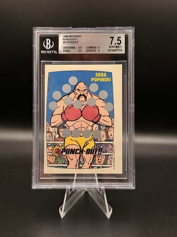 Beckett Bgs 7.5 Topps 1989 Nintendo Punch-Out Soda Popinski, Verzenden, Zo goed als nieuw, Losse kaart