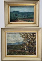 Martí Rubió (1951) - NO RESERVE - Dos paisajes, Antiek en Kunst, Kunst | Schilderijen | Klassiek