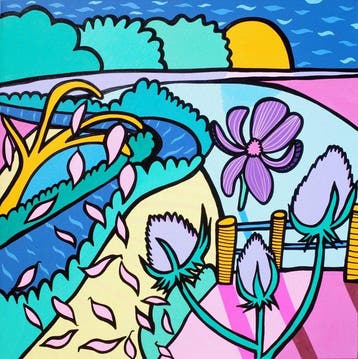Kev Munday - Long Shadows in the Thistle Field