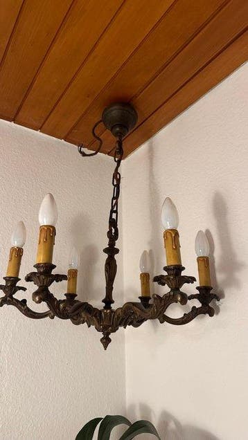 Kroonluchter - Messing - gemarkeerd „BR“, Antiek en Kunst