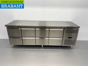 HCB RVS Koelwerkbank 8 lades 223 cm 230V Horeca, Ophalen of Verzenden, Nieuw in verpakking