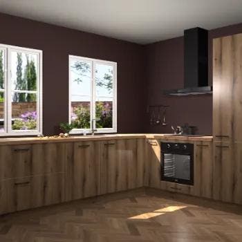 Goud Eiken keuken Konin 65304, Verzenden, Nieuw
