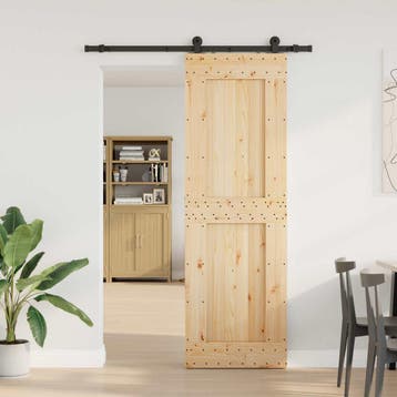 vidaXL Schuifdeur NARVIK Naturel en Zwart 70 x 210 cm (152,5, Verzenden, Nieuw