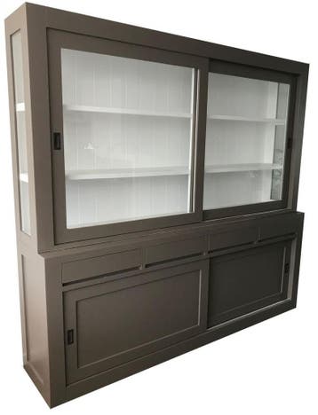 Design buffetkast taupe Petten 240cm, Huis en Inrichting, Kasten | Buffetkasten, Ophalen of Verzenden, Nieuw