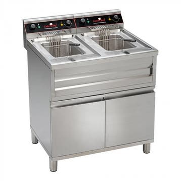 Friteuse 12L+12L | 9000 Watt | 85(h)x80x70cm CaterChef, Verzenden, Nieuw in verpakking